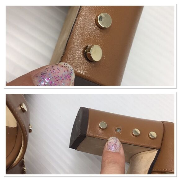 Jimmy Choo Brown Veto Studded Leather Sandals (B1) - Picture 8 of 8